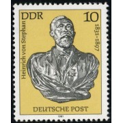 VAR2/S Alemania Oriental DDR  Nº 2236  1981  150º Aniv. Heinrich von Stephan fundador de UGP Lujo