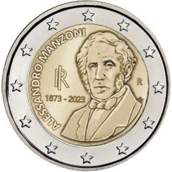 Italia 2023 2 € euros conmemorativos Alessandro Manzoni Italia 2023 2 € euros conmemorativos Alessandro Manzoni