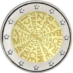 Portugal 2023 2 € euros conmemorativos Paz entre las Naciones Portugal 2023 2 € euros conmemorativos Paz entre las Naciones