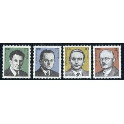 SMI2 Alemania Oriental Germany Nº 2246/49 1981 Personalidades del mov. obrero alemán Lujo SMI2 Alemania Oriental Germany Nº 2246/49 1981 Personalidades del mov. obrero alemán Lujo