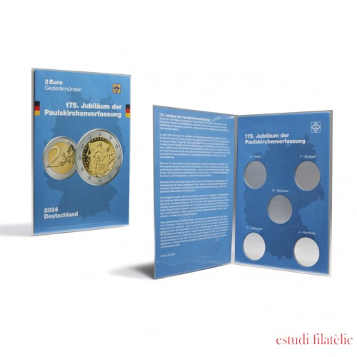 Leuchtturm 370381 Tarjeta para moneda 2 Euros 2024 (175. Jubiläum der Paulskirchenverfassung) 