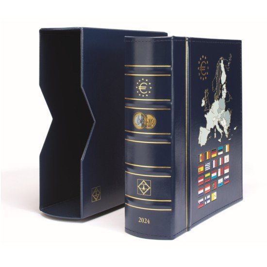 Leuchtturm 371028 VISTA álbum anual para monedas de euro 2024, con cajetín protector, azul Leuchtturm 371028 VISTA álbum anual para monedas de euro 2024, con cajetín protector, azul