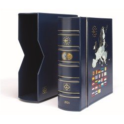 Leuchtturm 371028 VISTA álbum anual para monedas de euro 2024, con cajetín protector, azul Leuchtturm 371028 VISTA álbum anual para monedas de euro 2024, con cajetín protector, azul