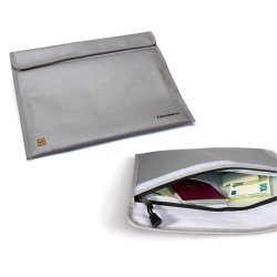 Leuchtturm 370365 Bolsa portadocumentos ignífuga Impervius, plata Leuchtturm 370365 Bolsa portadocumentos ignífuga Impervius, plata