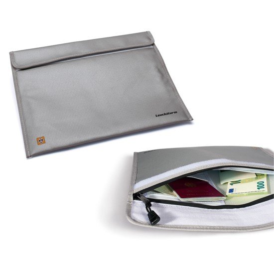 Leuchtturm 370365 Bolsa portadocumentos ignífuga Impervius, plata Leuchtturm 370365 Bolsa portadocumentos ignífuga Impervius, plata