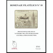 España Spain Homenaje Filatélico 18 2023 Boceto inicial del sello Autogiro de