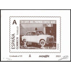 España Spain Grabado 15 Barnafil 2023 SEAT 2023 Tirada 300 ejemplares España Spain Grabado 15 Barnafil 2023 SEAT 2023 Tirada 300 ejemplares