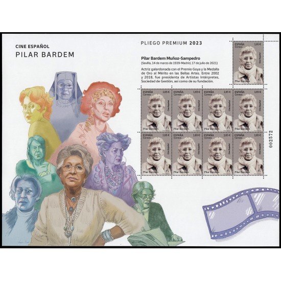 España Pliego Premium 144 2023 Cine Español Pilar Bardem MNH España Pliego Premium 144 2023 Cine Español Pilar Bardem MNH