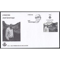 España Spain 5708 2023 Literatura José Saramago Sobre Primer Día España Spain 5708 2023 Literatura José Saramago Sobre Primer Día