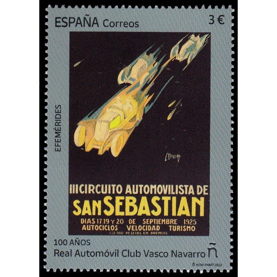 España Spain 5683 2023 Efemérides 100 años Real Automóvil Club Vasco Navarro MNH España Spain 5683 2023 Efemérides 100 años Real Automóvil Club Vasco Navarro MNH