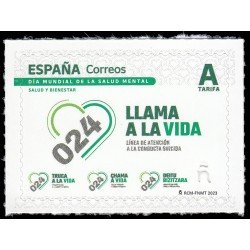 España Spain 5698 2023 Salud y bienestar Día mundial de la salud mental Autoadhesivo Tarifa A España Spain 5698 2023 Salud y bienestar Día mundial de la salud mental Autoadhesivo Tarifa A