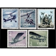 España Spain 1401/05 1961 L Aniversario de la Aviación Española MNH