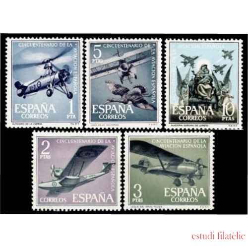 España Spain 1401/05 1961 L Aniversario de la Aviación Española MNH