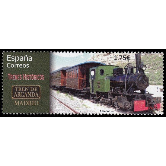 España Spain 5702 2023 Trenes históricos Tren de Arganda Madrid MNH España Spain 5702 2023 Trenes históricos Tren de Arganda Madrid MNH