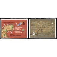 España Spain 5709/10 2023 Navidad Dulces de Navidad Belén de arena Autoadhesivos Tarifa A Tarifa B