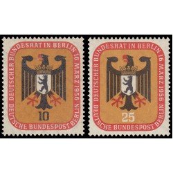 Alemania Berlín 121/22 1956 Reunión del consejo federal MNH Alemania Berlín 121/22 1956 Reunión del consejo federal MNH
