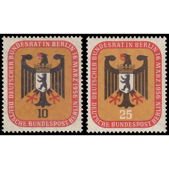 Alemania Berlín 121/22 1956 Reunión del consejo federal MNH