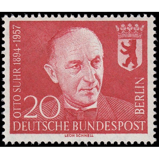 Alemania Berlín 161 1958 aniv. de la muerte de Otto Suhr MNH