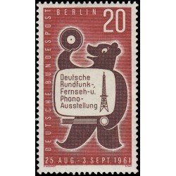 Alemania Berlín 195 1961 Exposición de radio-y televisión MNH Alemania Berlín 195 1961 Exposición de radio-y televisión MNH