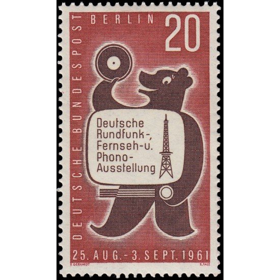 Alemania Berlín 195 1961 Exposición de radio-y televisión MNH