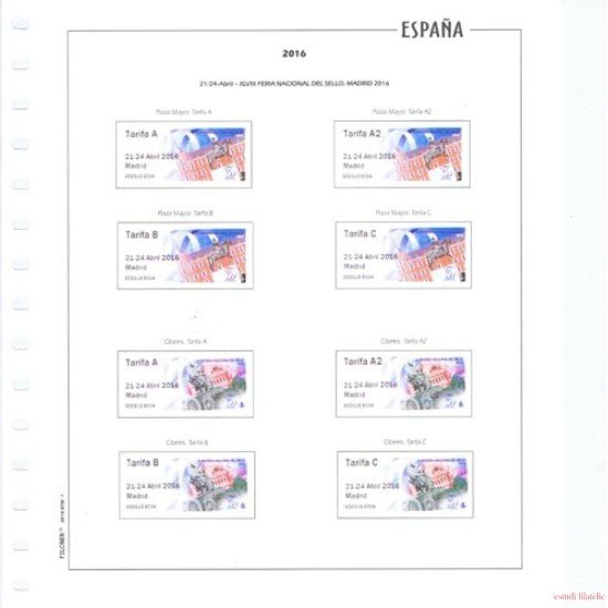 Hojas España Filober color ATM Etiquetas 2022 sin montar Hojas España Filober color ATM Etiquetas 2022 sin montar