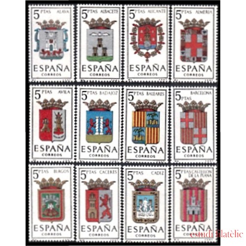España Spain 1406/17 1962 Escudos de las Capitales de provincias españolas MNH
