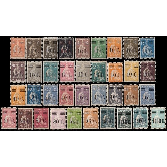 Portugal 454/90 1928-29 Mitología Ceres con sobrecarga MH