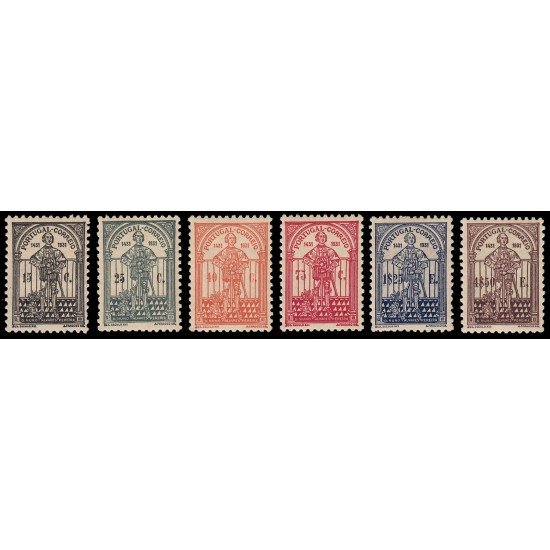 Portugal 553/58 1931 500 aniv. de la Muerte de Nuno Álvares Pereira MH Portugal 553/58 1931 500 aniv. de la Muerte de Nuno Álvares Pereira MH