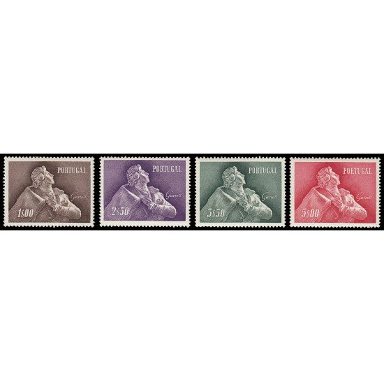 Portugal 837/40 1957 100 aniv. de la muerte de Almeida Garrett MNH Portugal 837/40 1957 100 aniv. de la muerte de Almeida Garrett MNH