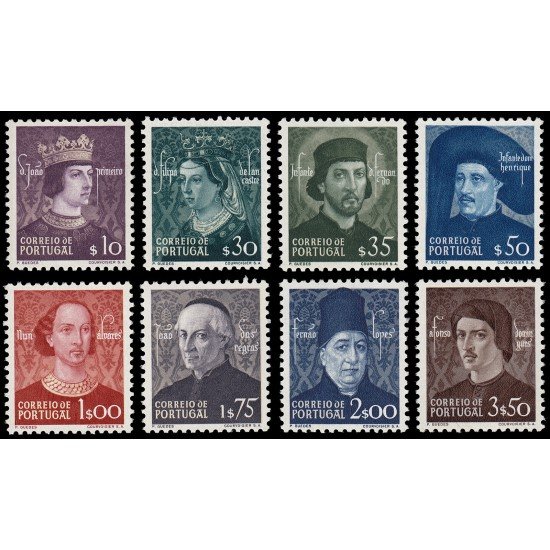 Portugal 716/23 1949 Dinastía de los Aviz MNH Portugal 716/23 1949 Dinastía de los Aviz MNH