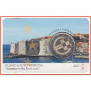 Croacia 2023 Cartera Of Coin Card Moneda 2€ conmemorativos Introducción del Euro
