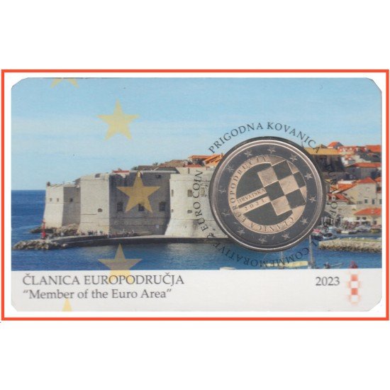 Croacia 2023 Cartera Of Coin Card Moneda 2€ conmemorativos Introducción del Euro Croacia 2023 Cartera Of Coin Card Moneda 2€ conmemorativos Introducción del Euro