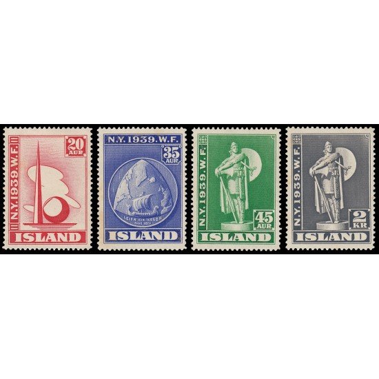 Islandia Iceland 182/85 1939 Conmemorativa de la participación de Islandia en la exposición N.Y. MNH Islandia Iceland 182/85 1939 Conmemorativa de la participación de Islandia en la exposición N.Y. MNH