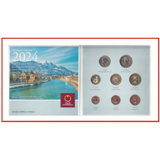 Austria 2024 Cartera Oficial Monedas € euros Bad Ischl Austria 2024 Cartera Oficial Monedas € euros Bad Ischl