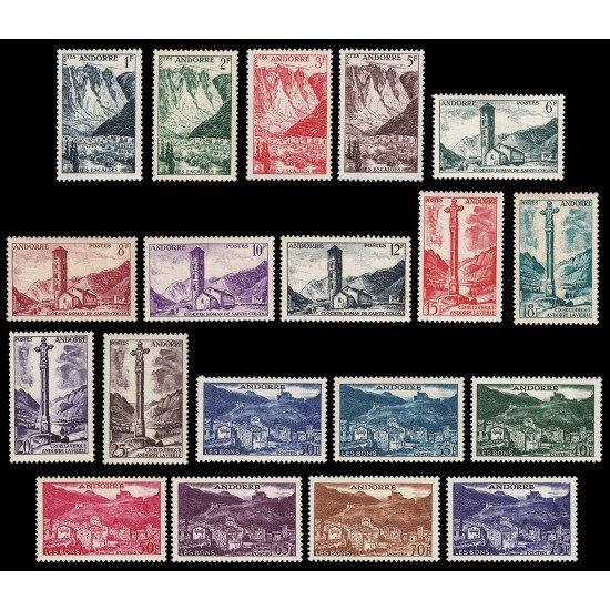 Andorra Francesa 138/53 1955-58 Paisajes MNH Andorra Francesa 138/53 1955-58 Paisajes MNH