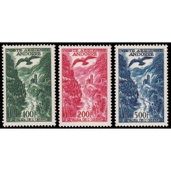 Andorra Francesa Aéreo 2/4 1955-57 Paisajes MNH Andorra Francesa Aéreo 2/4 1955-57 Paisajes MNH