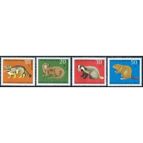 FAU1 Alemania Berlín Germany   Nº 291/94   1968   Por la juventud-animales salvajes-Lujo