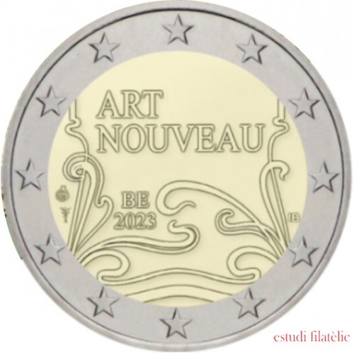 Bélgica 2023 2 € euros conmemorativos Art Nouveau