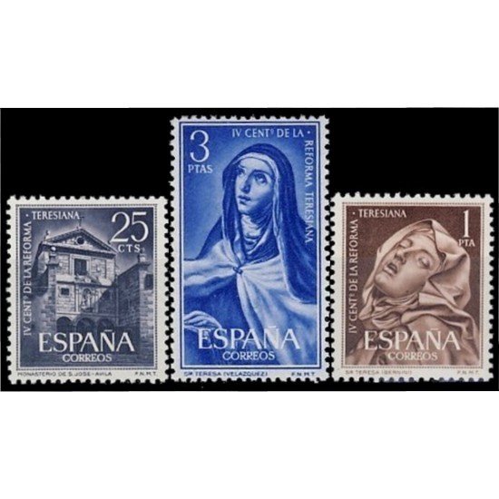 España Spain 1428/30 1962 IV Centenario de la  Reforma Teresiana MNH