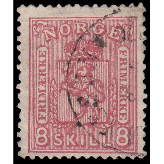 Noruega 15 1868 Escudo de Armas Usado Noruega 15 1868 Escudo de Armas Usado