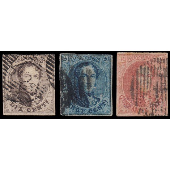 Bélgica 10/12 1858-1861 Rey Leopoldo I Medallón redondo Usados Bélgica 10/12 1858-1861 Rey Leopoldo I Medallón redondo Usados
