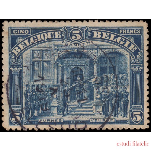 Bélgica 147 1915 Honrando la bandera del 7º regimiento en Veurne Usado