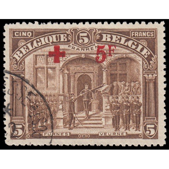Bélgica 162 1918 Fondo de la Cruz Roja Usado Bélgica 162 1918 Fondo de la Cruz Roja Usado