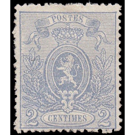 Bélgica 24 1867 Escudo León pequeño perforado MH Bélgica 24 1867 Escudo León pequeño perforado MH