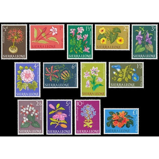 Sierra Leona Sierra Leone 213/25 1963 Flores MNH Sierra Leona Sierra Leone 213/25 1963 Flores MNH