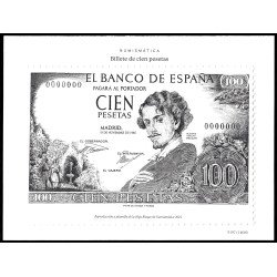 España Spain Grabado 2023 Billete de cien pesetas España Spain Grabado 2023 Billete de cien pesetas