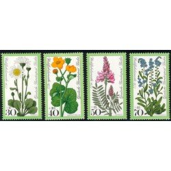 FL3/S Alemania Berlín Nº 518/21 1977 Sorteo benéfico-flores de la pradera-Lujo FL3/S Alemania Berlín Nº 518/21 1977 Sorteo benéfico-flores de la pradera-Lujo