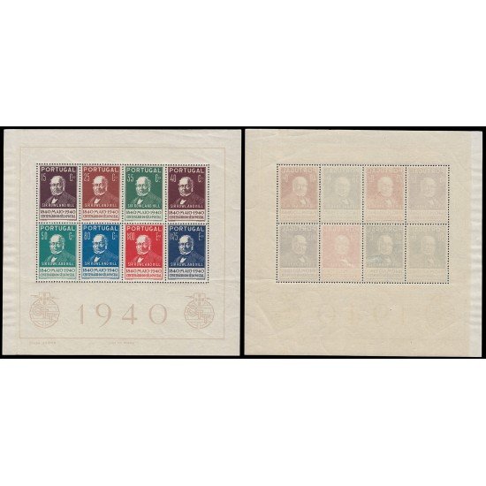 Portugal HB 2 1940 Centenario del sello MNH