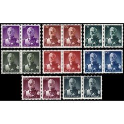Portugal 663/70 1945 Parejas Presidente Carmona MNH