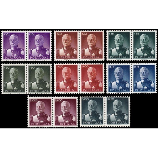Portugal 663/70 1945 Parejas Presidente Carmona MNH Portugal 663/70 1945 Parejas Presidente Carmona MNH